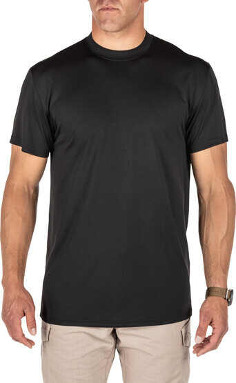 5.11 Tactical Performance Utili-T Short Sleeve Shirt in Black with Polyester jersey material